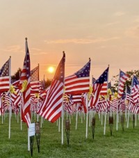 AHB Concert Band performs at Field of Flags Display Closing Ceremony on Sept 11, at Minnetrista. 