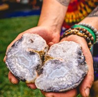 Geode Slicing at Kat's Crystals