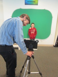 Green screen demonstration by Muncie Public Library at Muncie Makes Lab
